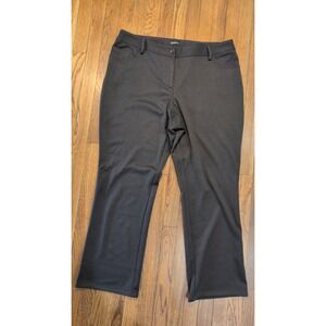 Claudia EV Womens Plus 18W Black Power Comfort Stretch‎ Twill Straight Leg Pants